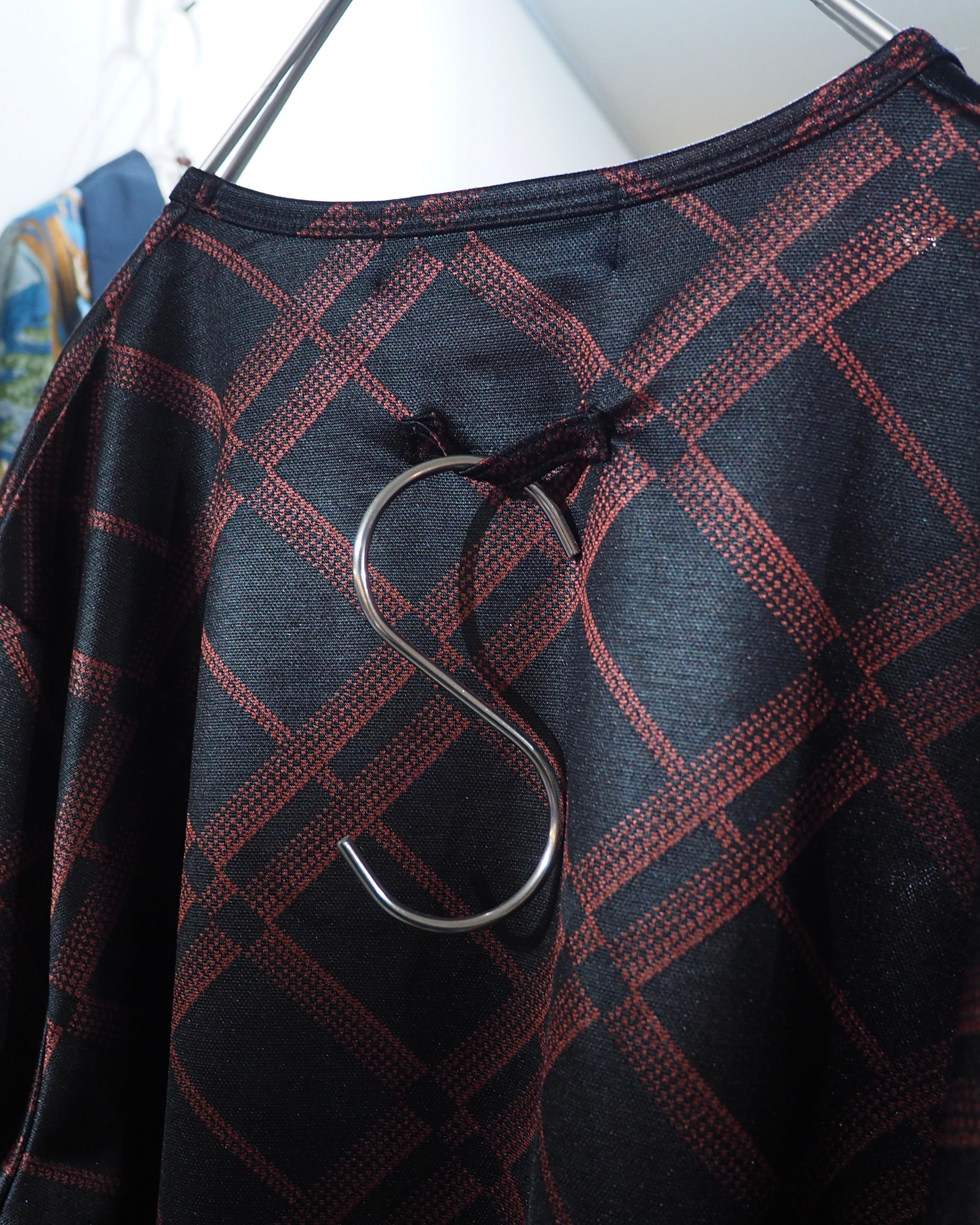 1995s " JEAN PAUL GAULTIER HOMME objet " Gloss Stretch Plaid pattern Archive Tee