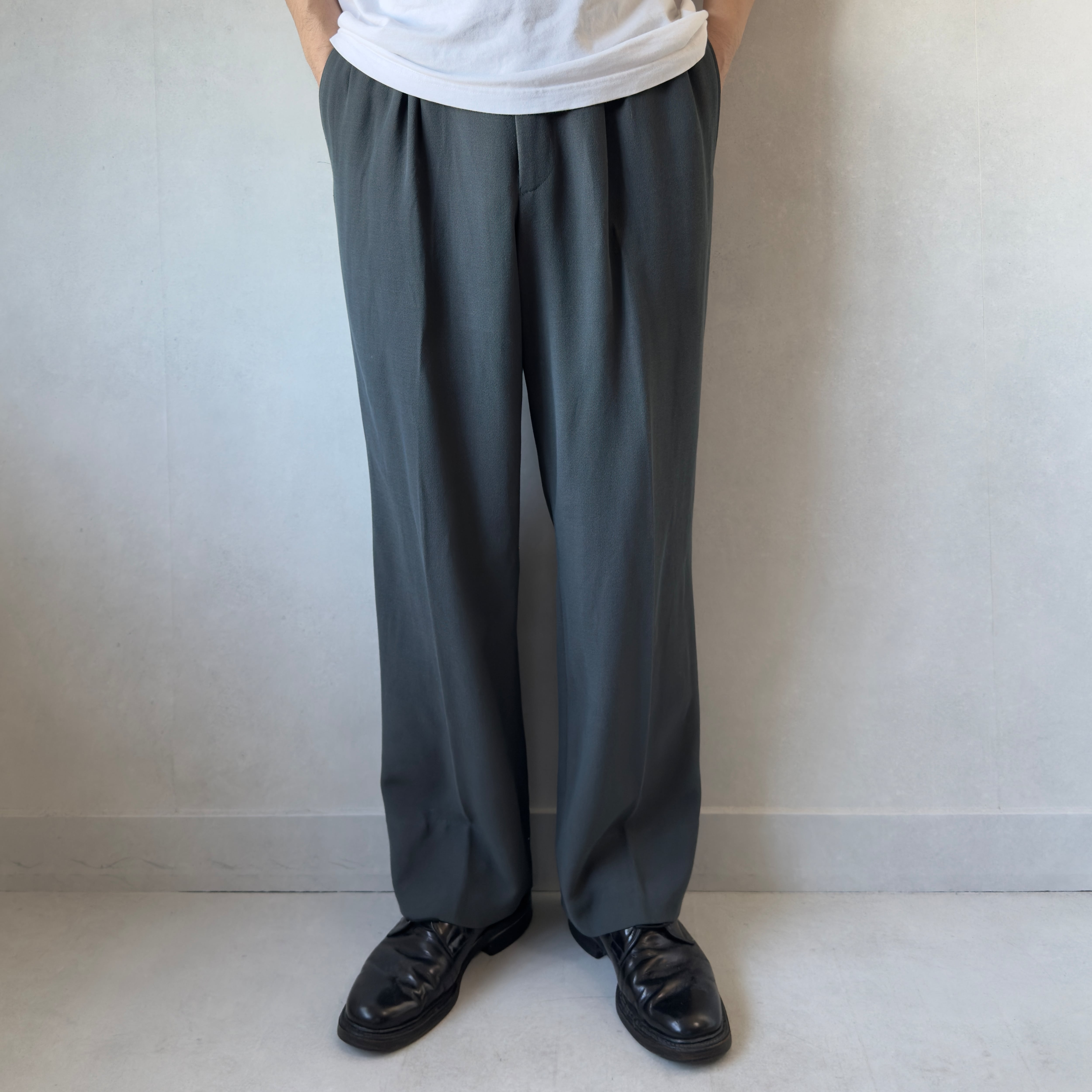 や*ん様 90sイタリア製 EMPORIO ARMANI タックワイドスラックス ネット通販