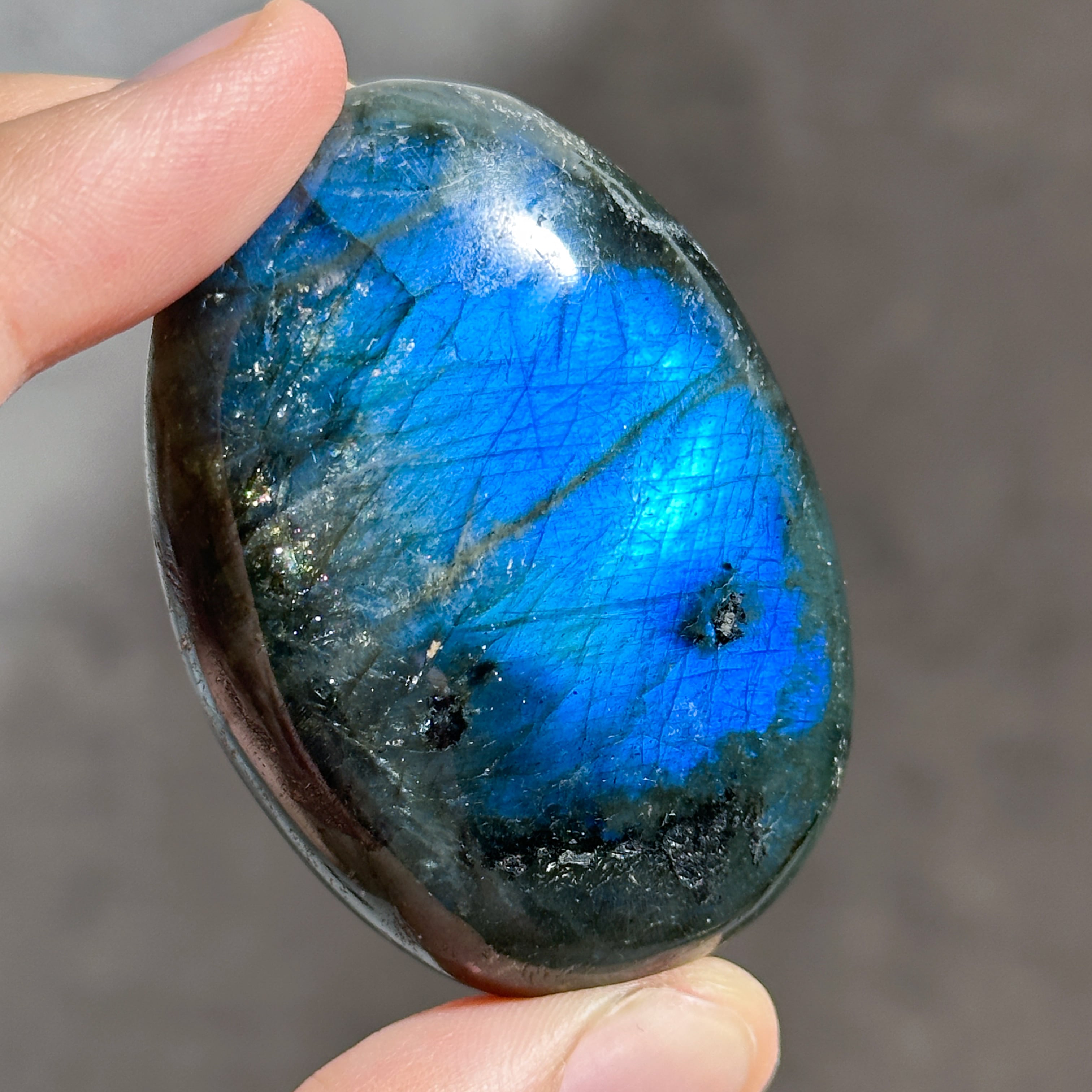 ラブラドライト パームストーン 24◇ Labradorite ◇天然石・鉱物