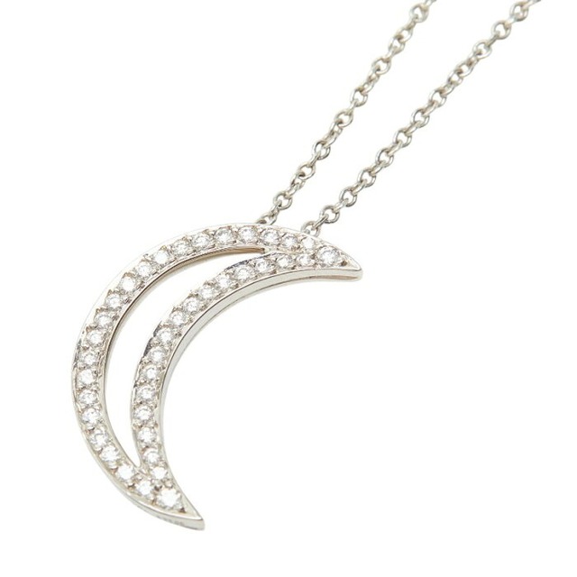 ティファニー シルバー Pt950 プラチナ ダイヤ ダイヤモンド ムーン ネックレス ネックレス レディース TIFFANY&Co. 【中古】