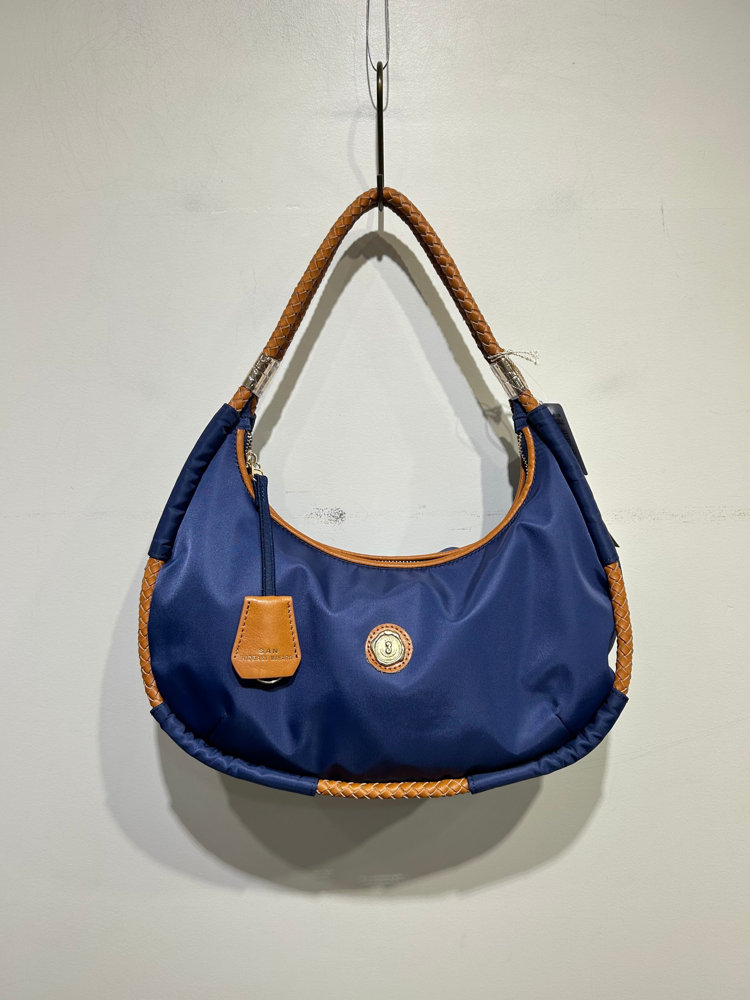 SAN HIDEAKI MIHARA 牛革ハンドルショルダーバッグ