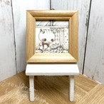 ［ミニ原画］針猫　点描画・ペン画