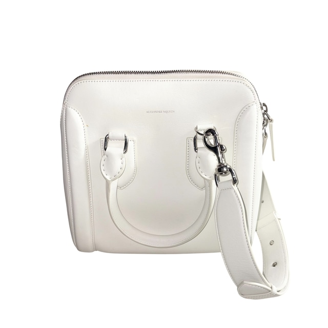 ALEXANDER McQUEEN white leather “Heroine” bag