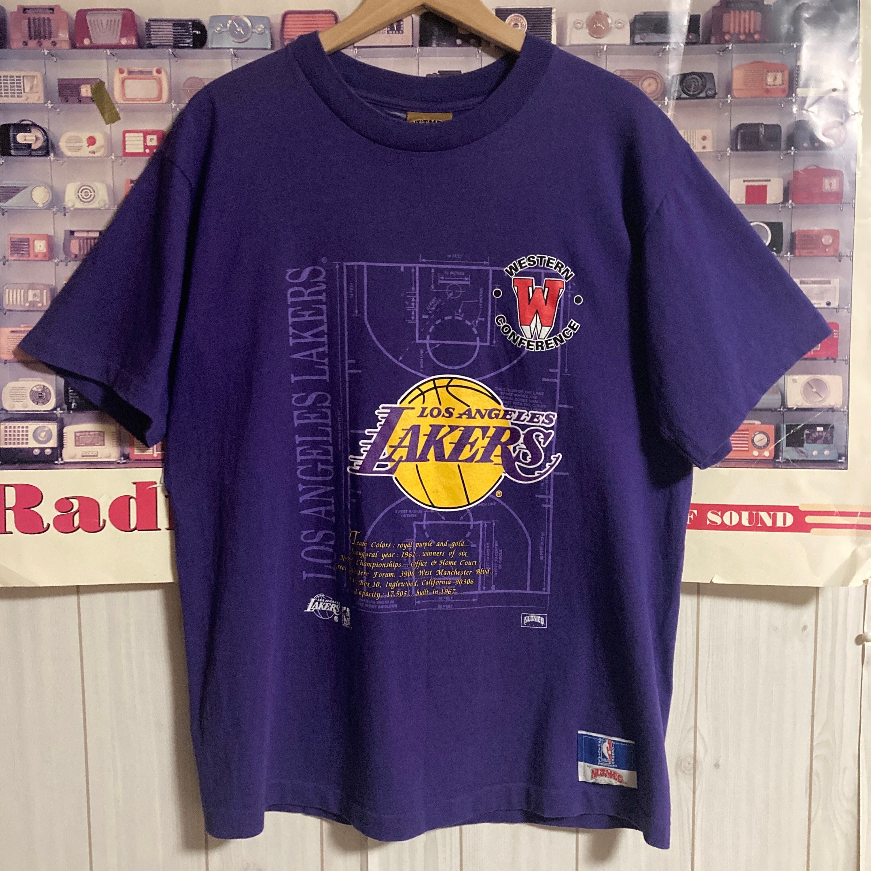 90s USA製 NUTMEG NBAロサンゼルスレイカーズLOSANGELS LAKERS TEAM 