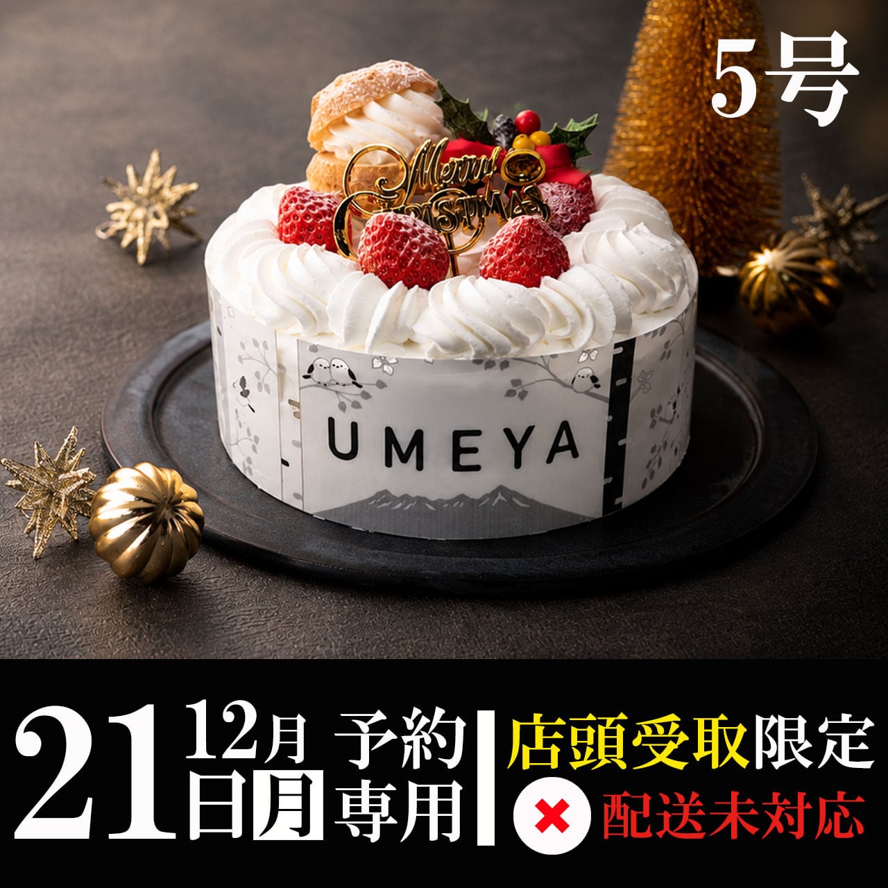 【12月21日(月)専用】ジャージー牛乳生デコレ5号