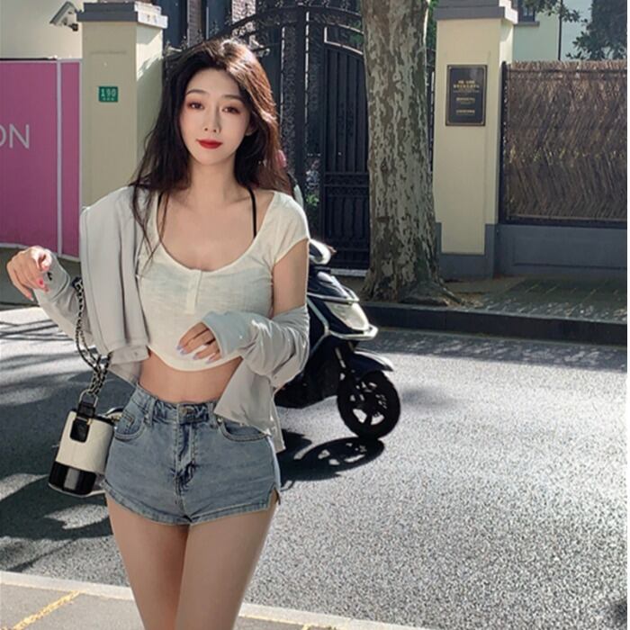 ウェストショーツ パンツ 薄手ホワイトTシャツ トップス ブルマー ピュア ドラファッションホール90427212678