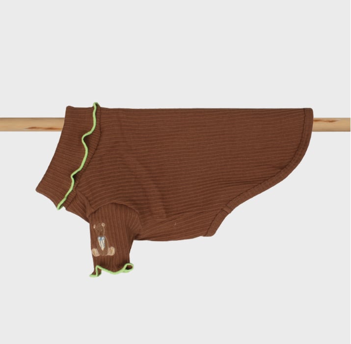 予約【Oops! my Dog】My Teddy Knit T (Brown)