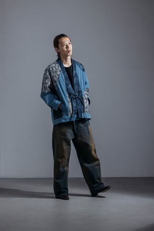 パッチワークジャケット -DK-23SSH-PW1-/BLUE