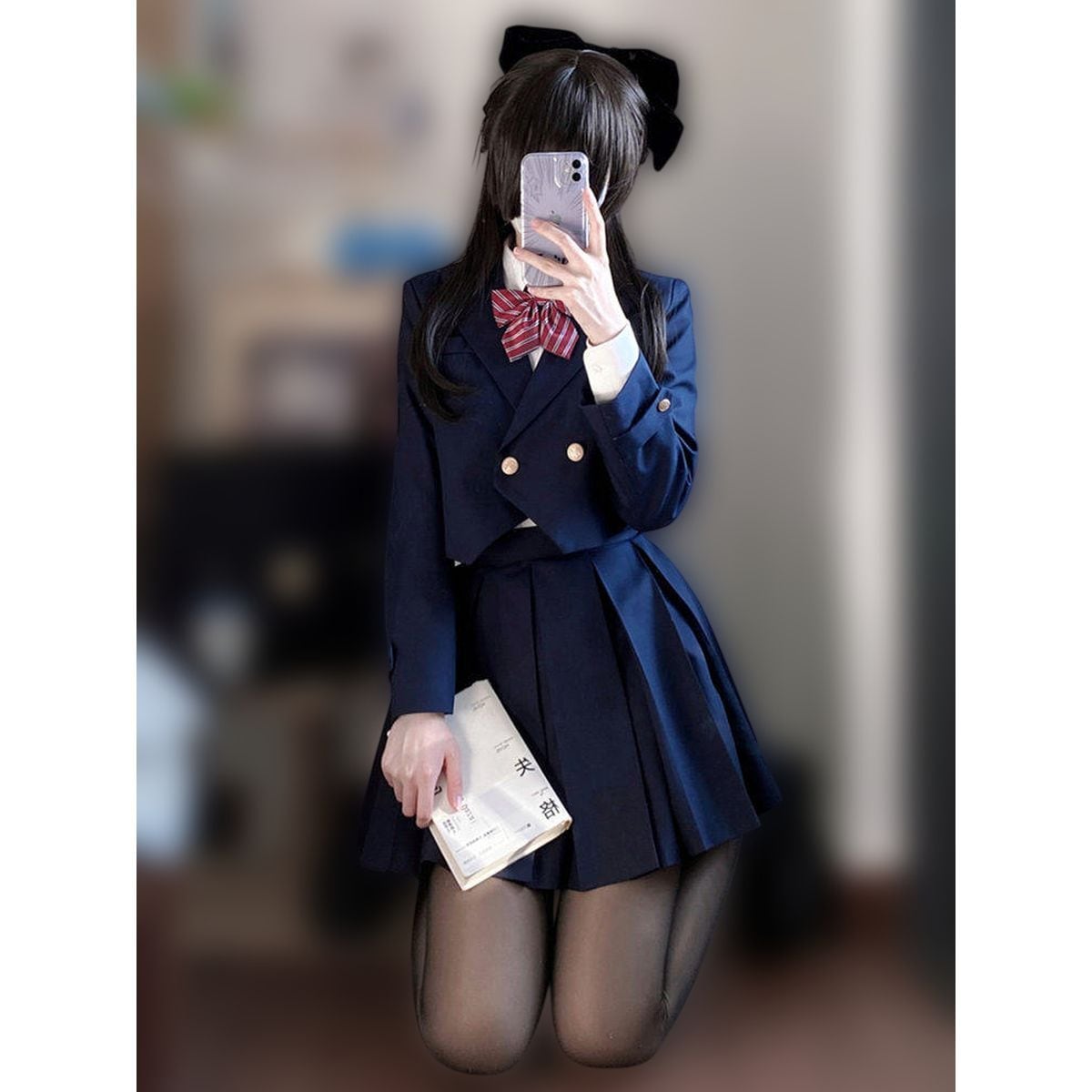 ダブルブレストネイビー制服セットアップ | Maiden's Rêve