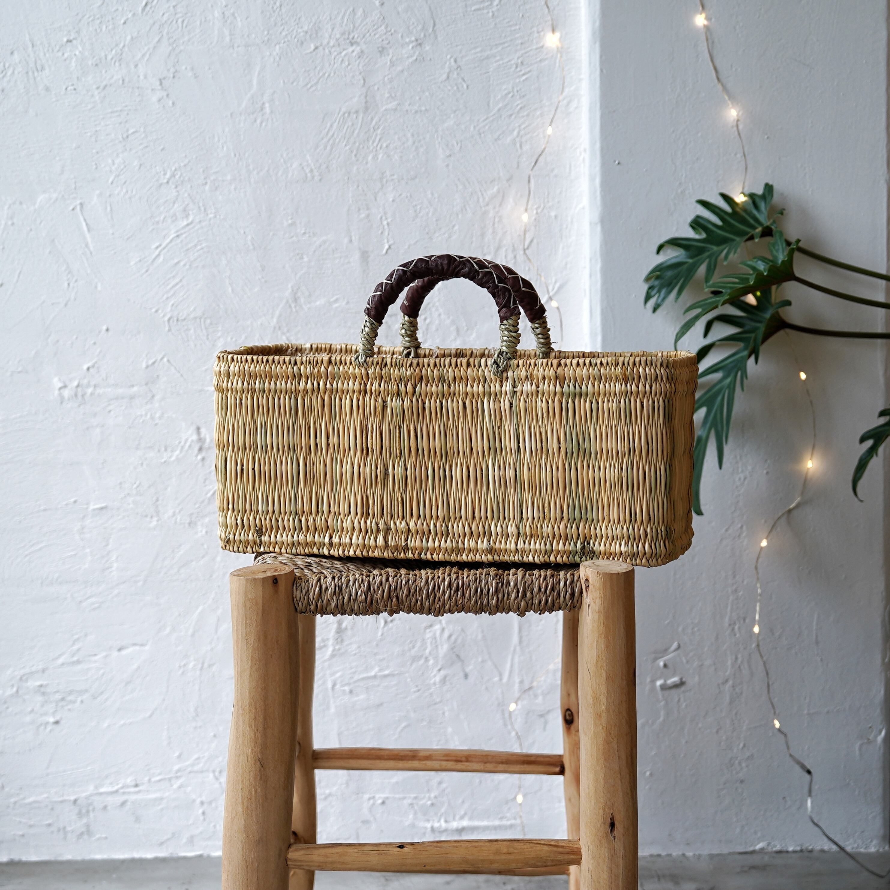 モロッコレクタングルバスケット 横長M