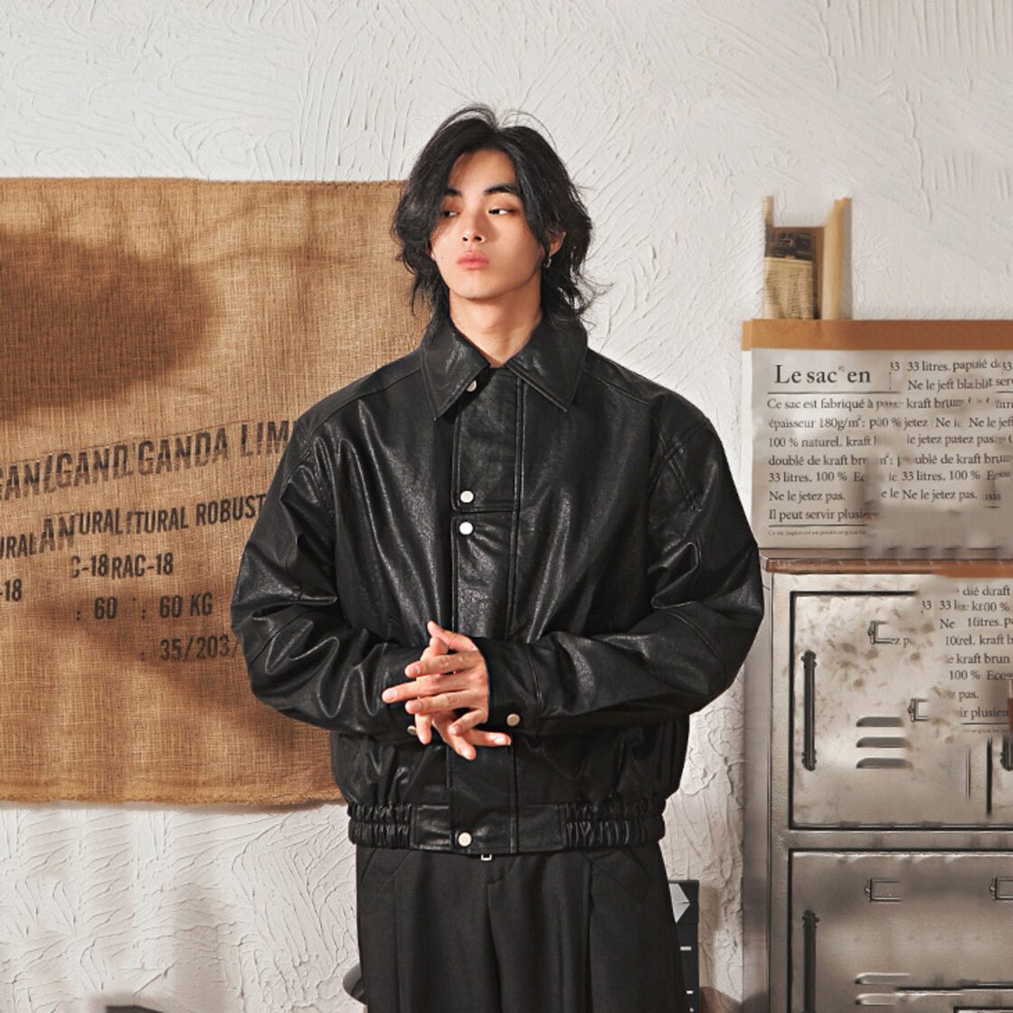 YUPPIE肩パッド付ショートライダースジャケット | PAY ID