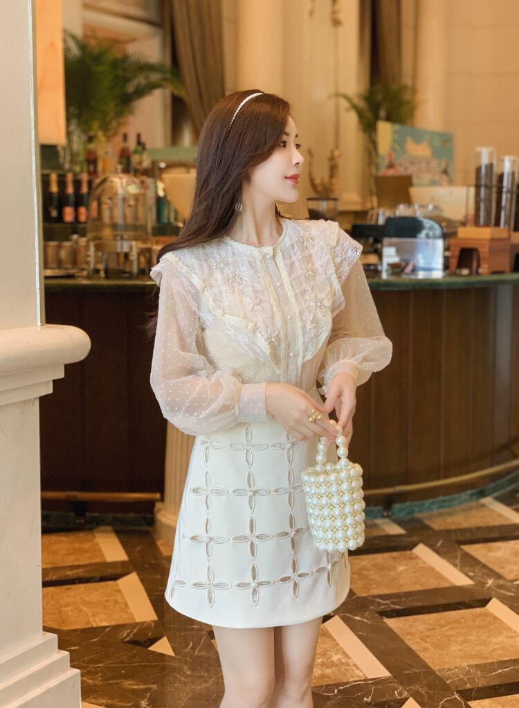 レース ブラウス ミニ スカート セットアップ ミニドレス キャバドレス 高級ドレス ワンピース Choice 31 レディースファッション通販