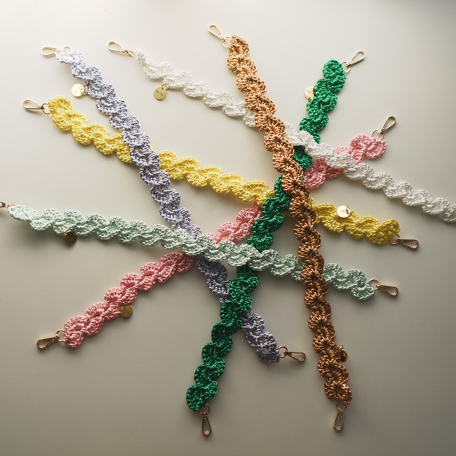 Strap for bag and phone / short / mint green