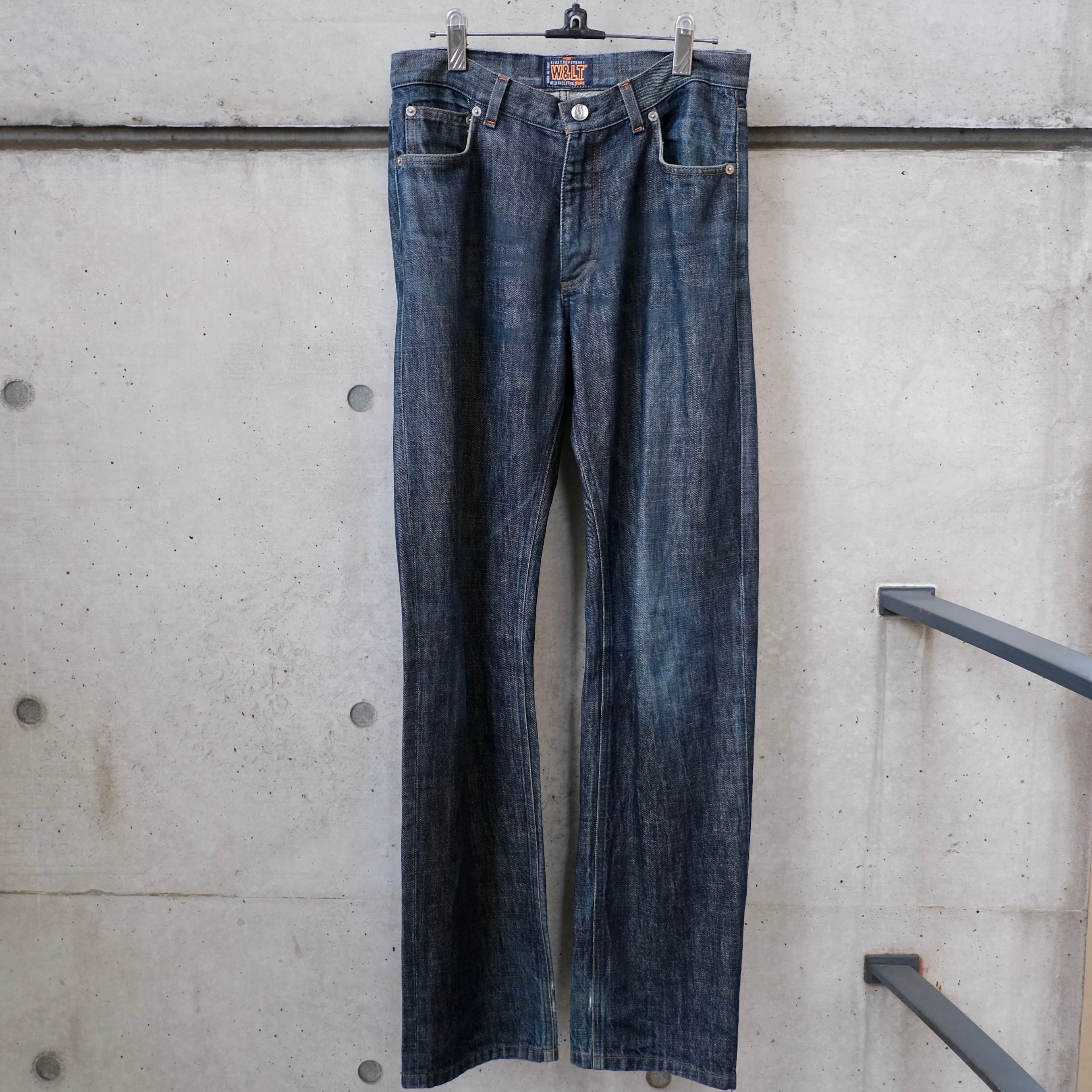 W< / "KISS THE FUTURE" Flared Denim