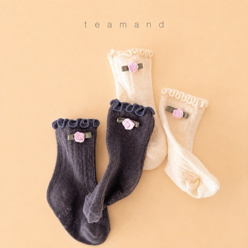 TEAM［取寄］adult / small flower socks
