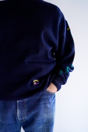 【1990s】"German" Europe Knitting Sweater / 5-368