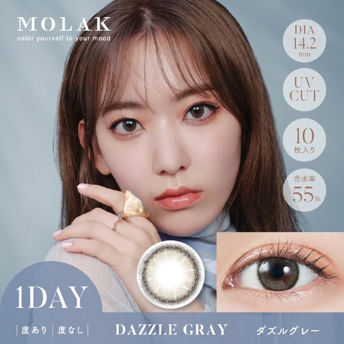 モラクワンデー(MOLAK 1day)《Dazzle Gray》ダズルグレー[10枚入り]