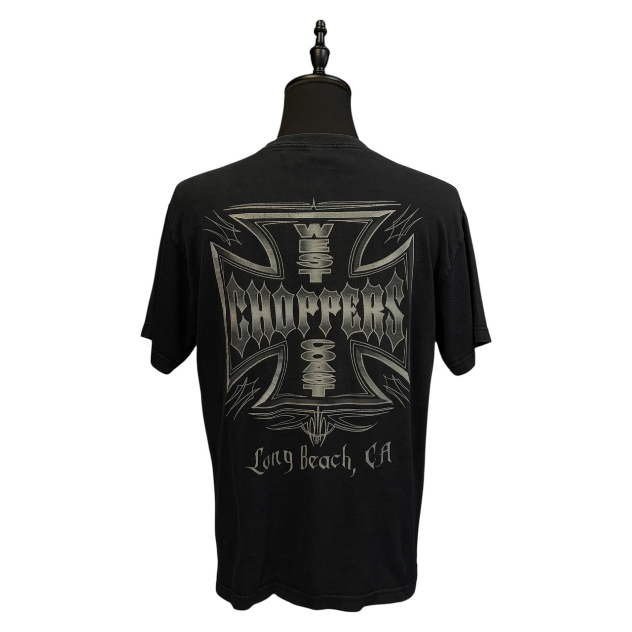【WEST COAST CHOPPERS】ウエストコーストチョッパーズ アイアンクロス シルバーロゴTシャツ L