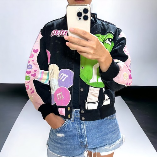 【KIDS&LADIES】m&m's jacket/Black&Pink
