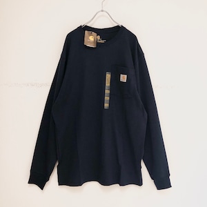 carhartt long sleeve pocket tee(ネイビー) 新品