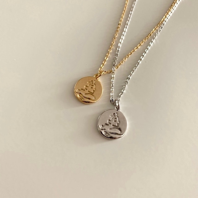 14k daily pendant necklace【 2color 】