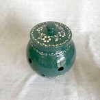 つぼ　緑の大きな壺　ポプリベース　ドライフラワーベース ベジタブルポット　アルザス 12otcp11-1