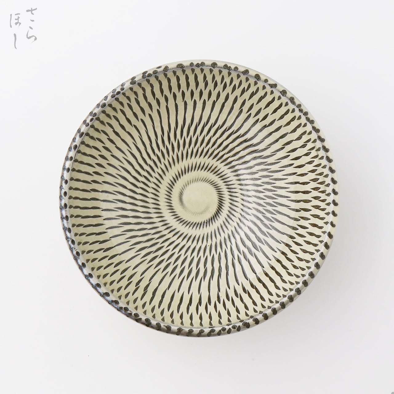 小鹿田焼 小袋窯 5寸切立小鉢 内外飛びかんな 白 直径約15cm 陶器 和