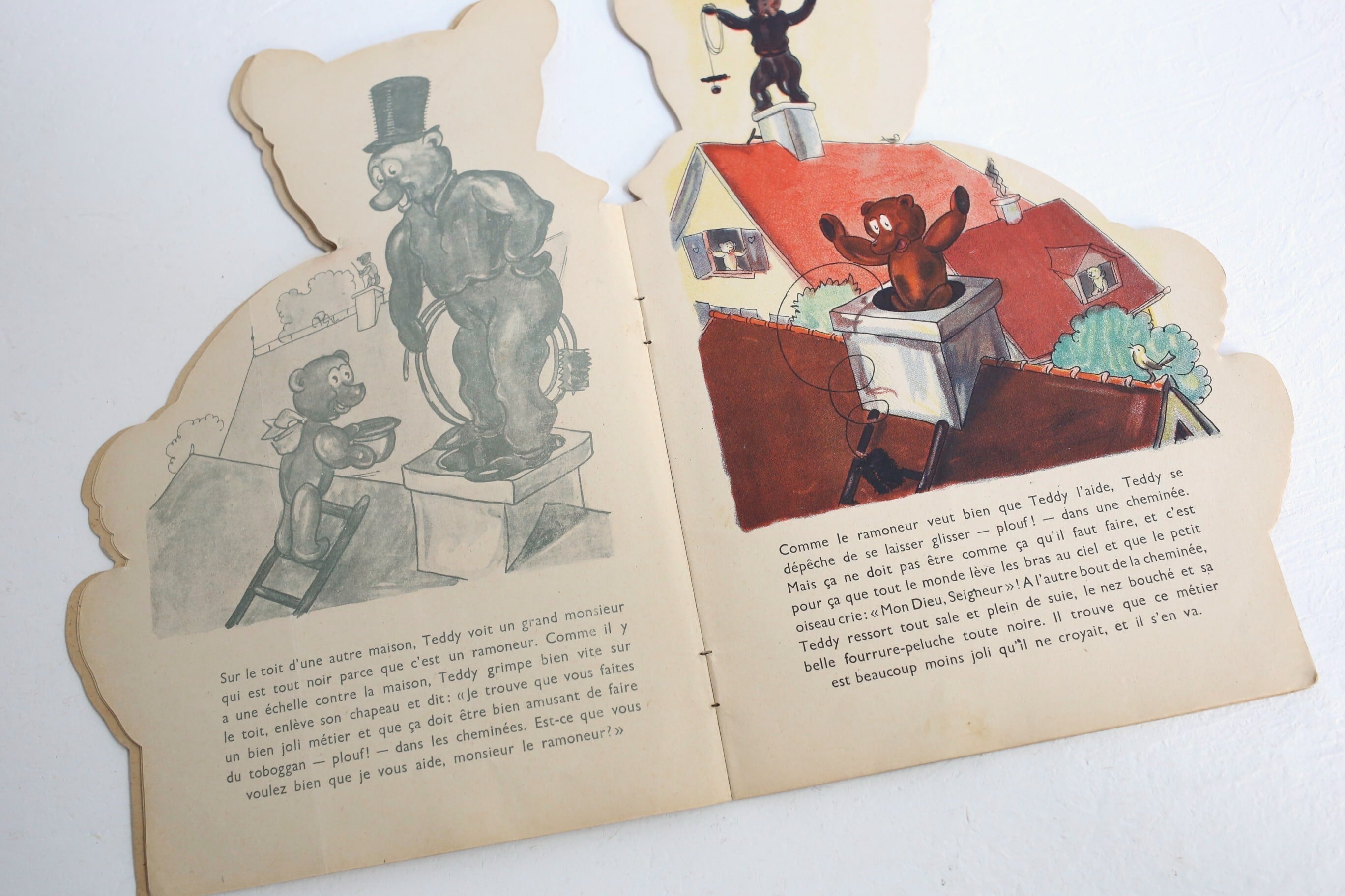 フランス アンティーク ヴィンテージ フランス語 テディベア型 絵本