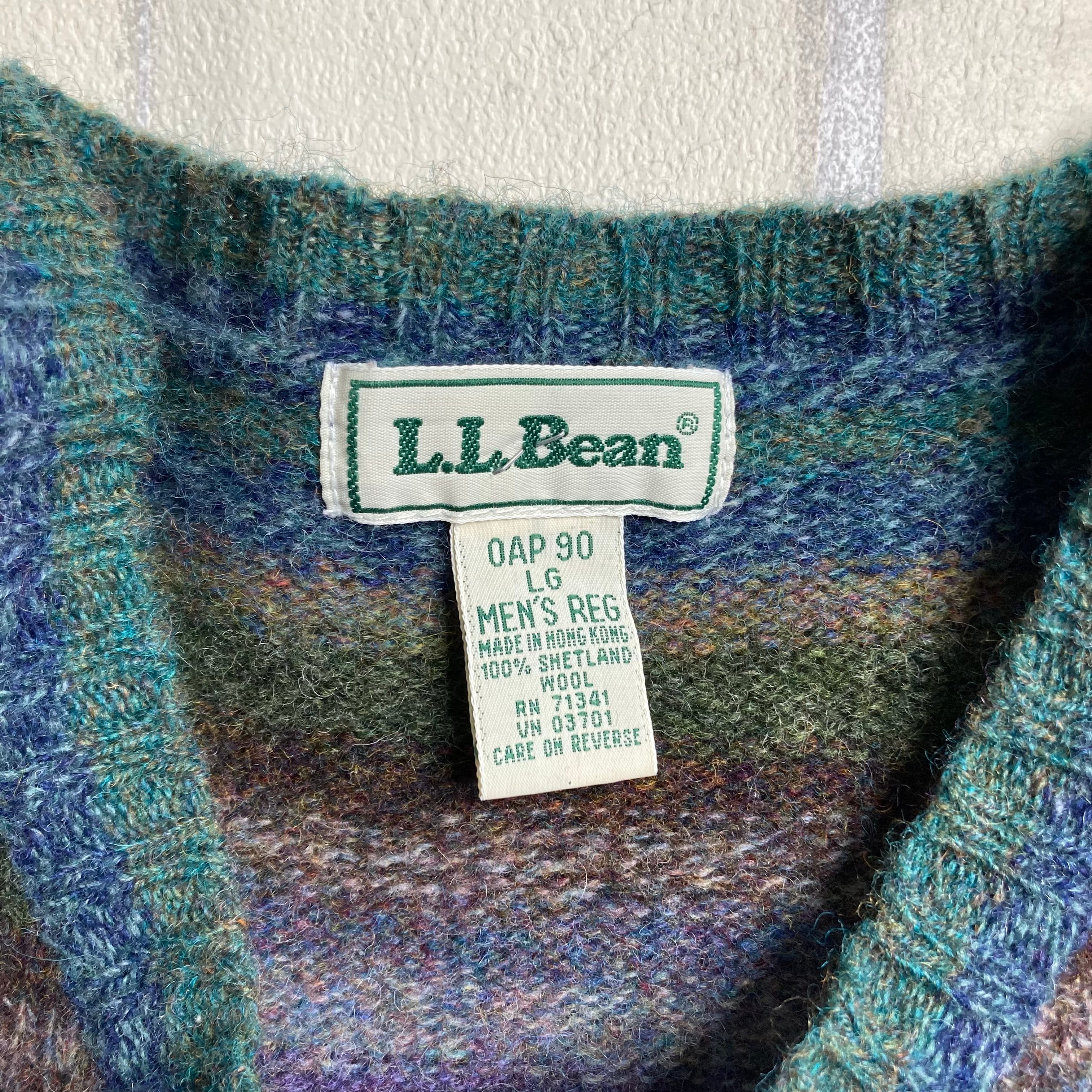 70's】L.L.Bean ニット ボーダー 100%ウール 厚手 状態良好 | 古着屋