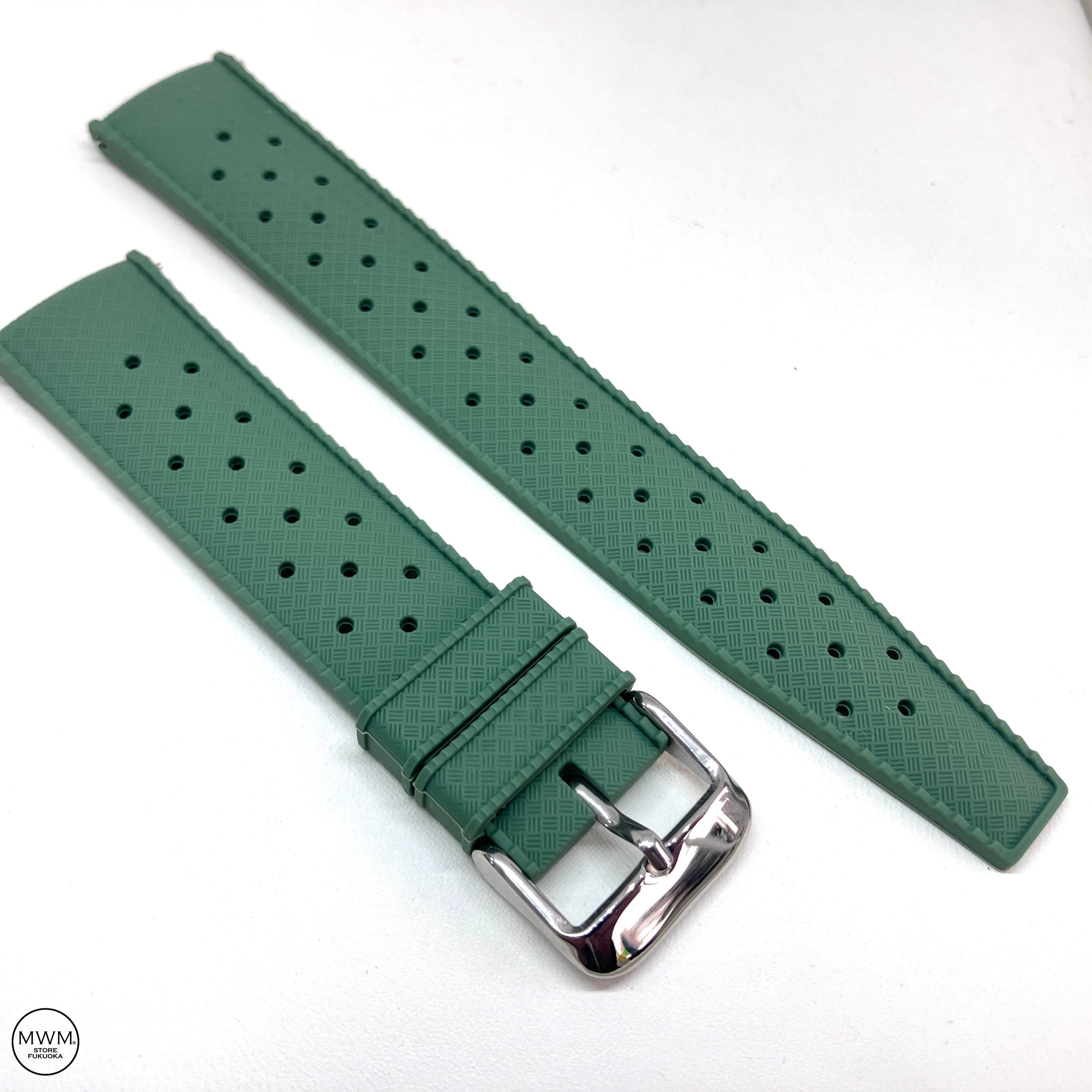 うまーお　腕周り17cm トロピカルタイプ ラバーベルト ポリッシュ・ダブルループ グリーン