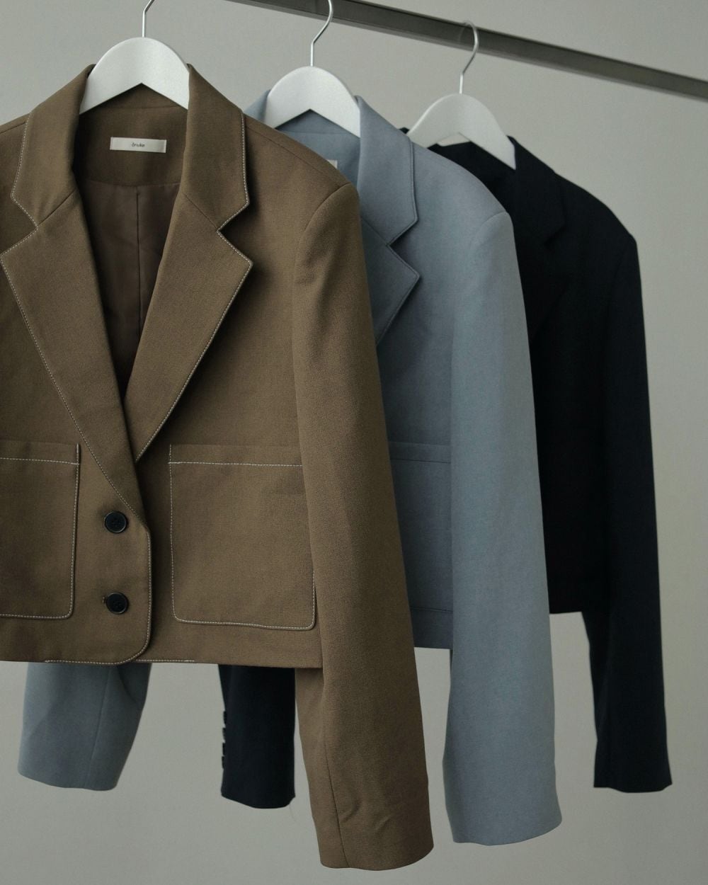 anuke アンヌーク エコレザーオーバージャケット 36 ブラウン