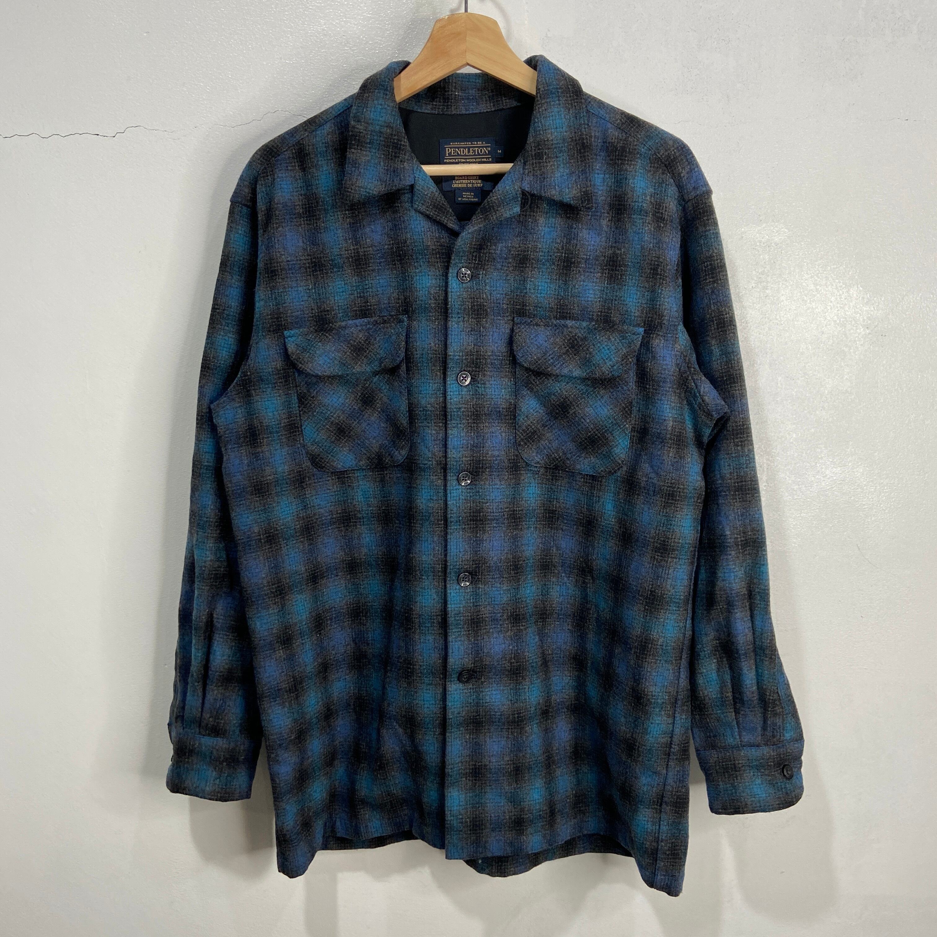 60s ビンテージ PENDLETONオンブレチェック 素晴らしく ボードシャツ USA製