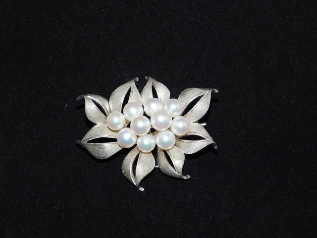 トパーズ色ブローチ(ビンテージ) topaz color vintage  brooch