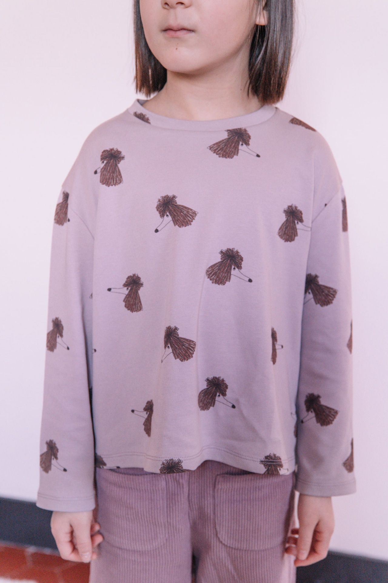 STUDIO BOHEME ESSENTIEL T-SHIRT(3-8y) - MAUVE / DOG SOEUR