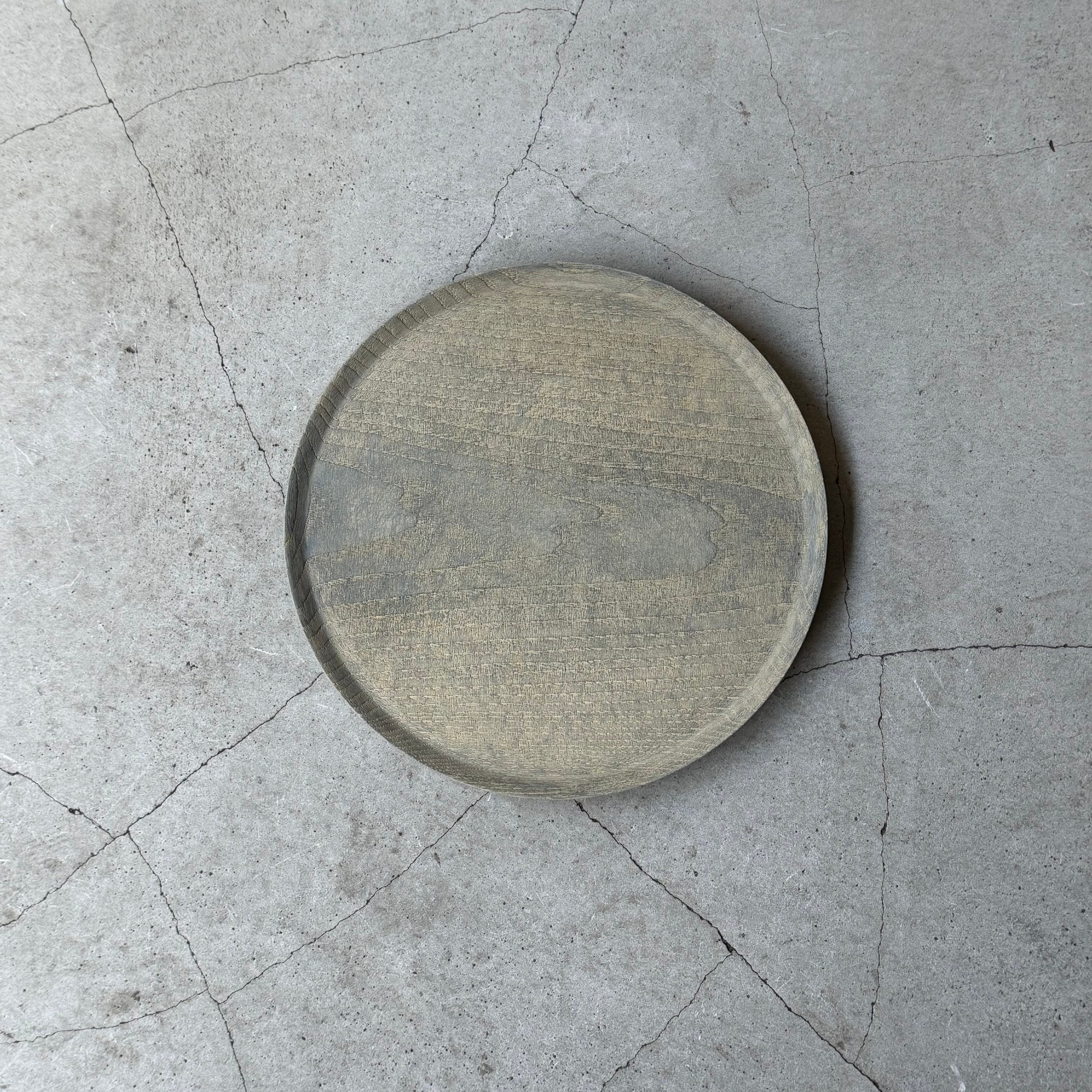 Shimoo Design 浮様 丸盆 300 鼠