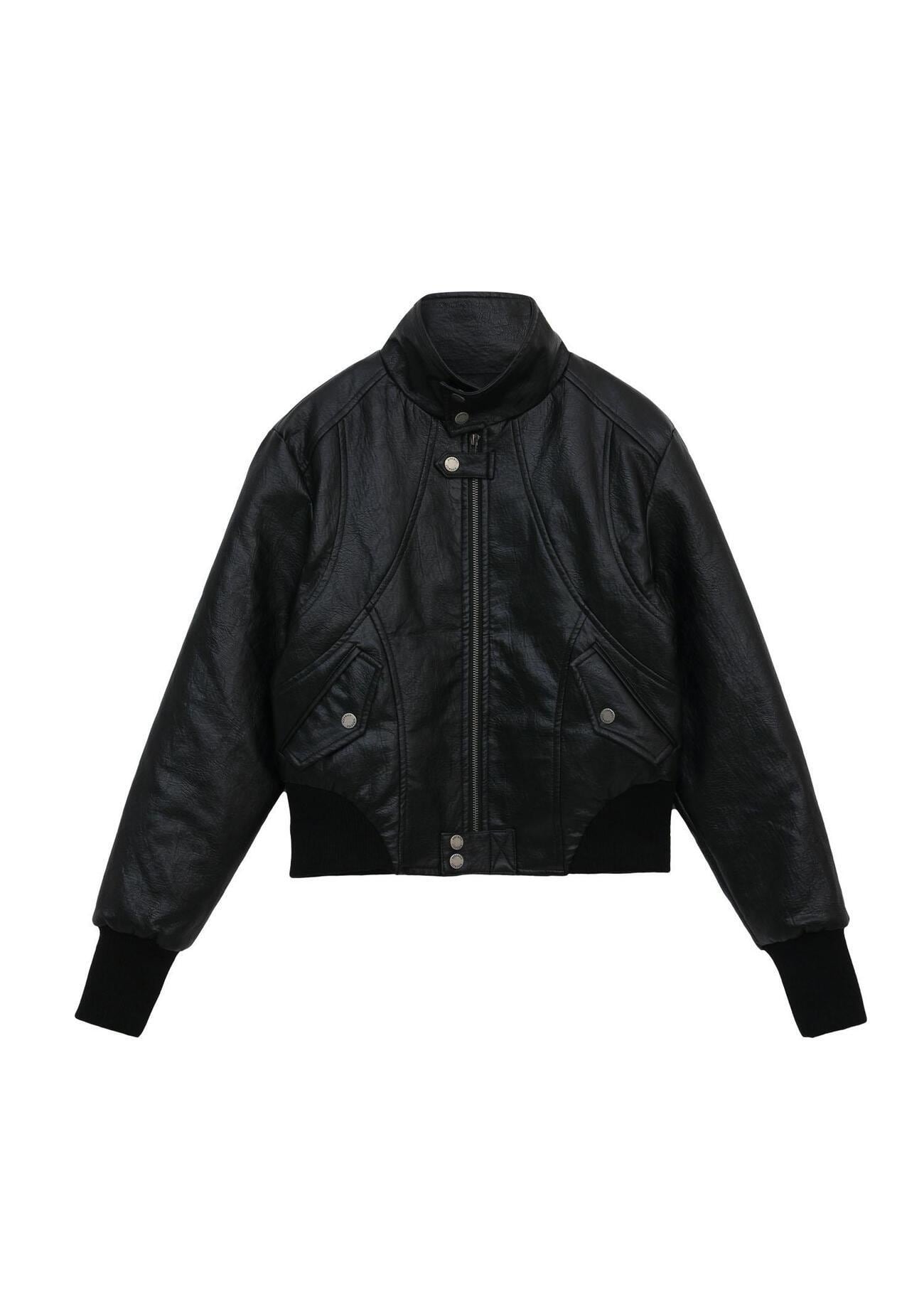 BOHEMIAN SEOUL] HIGH NECK MOTO JACKET, SLIM FIT 正規品 韓国 