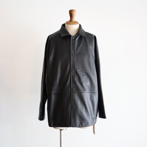 AWESOME LEATHER " COACH JACKET ( BLK )"