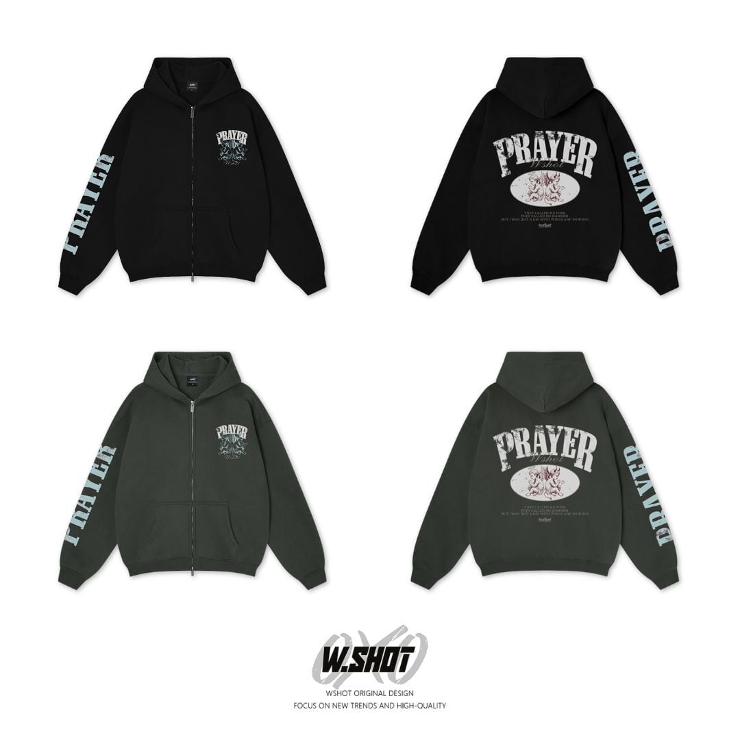 WSHOT Original Devil Angel Kids Zip Hoodie WS133 | wshot