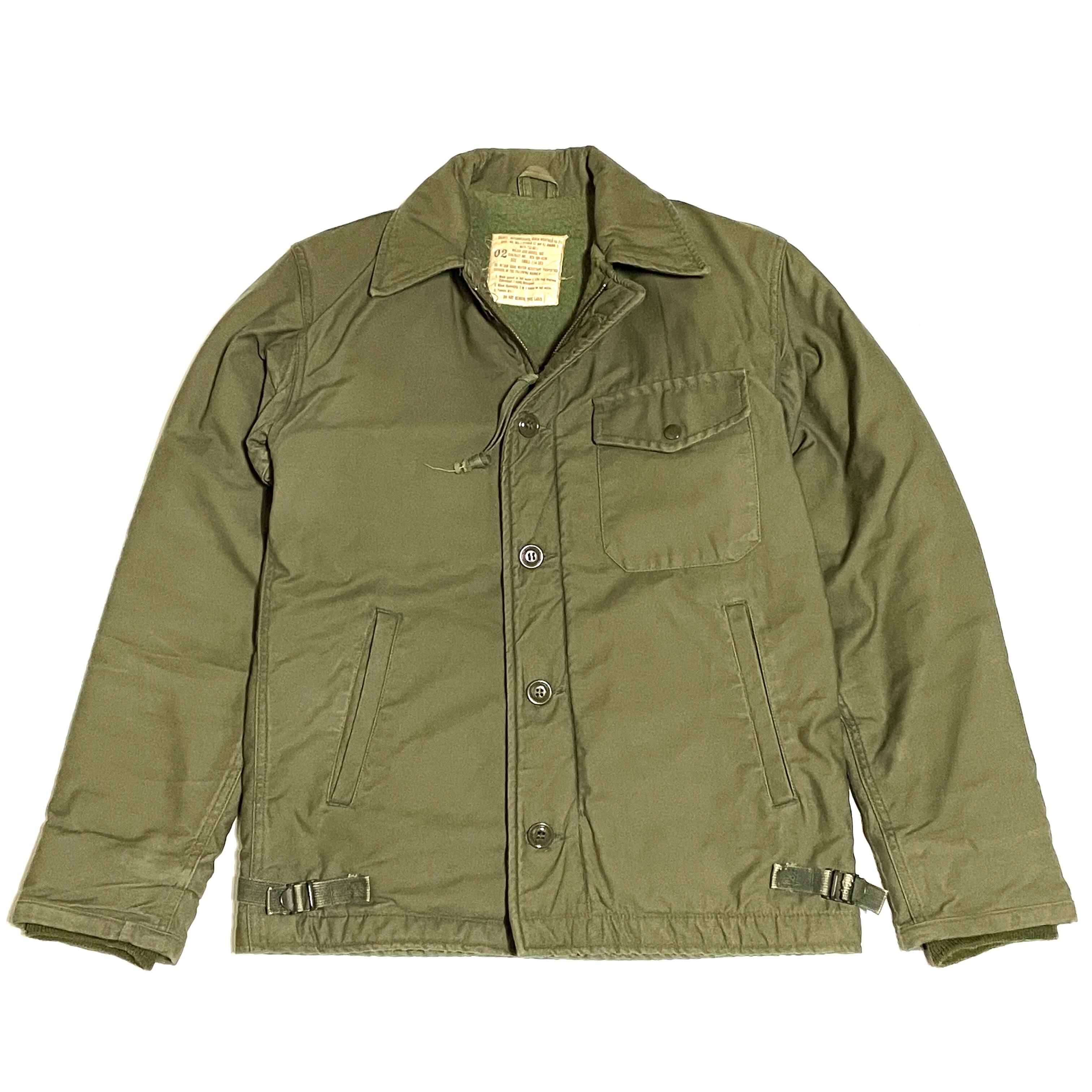 フローラル US.NAVY A-2デッキジャケット XL ビンテージ ミリタリー