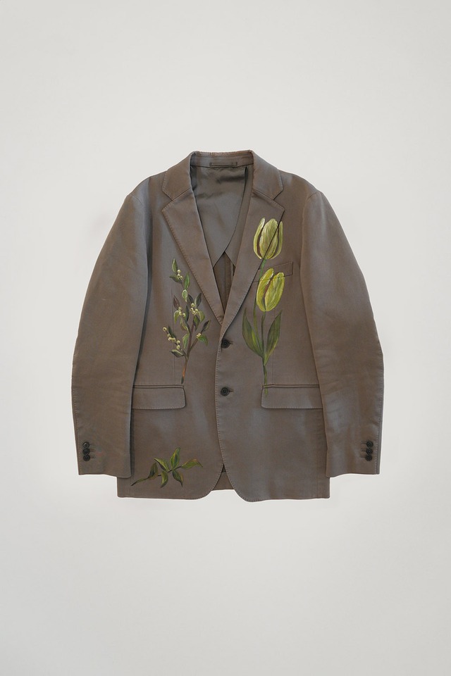 vintage tailored jacket-graybeige