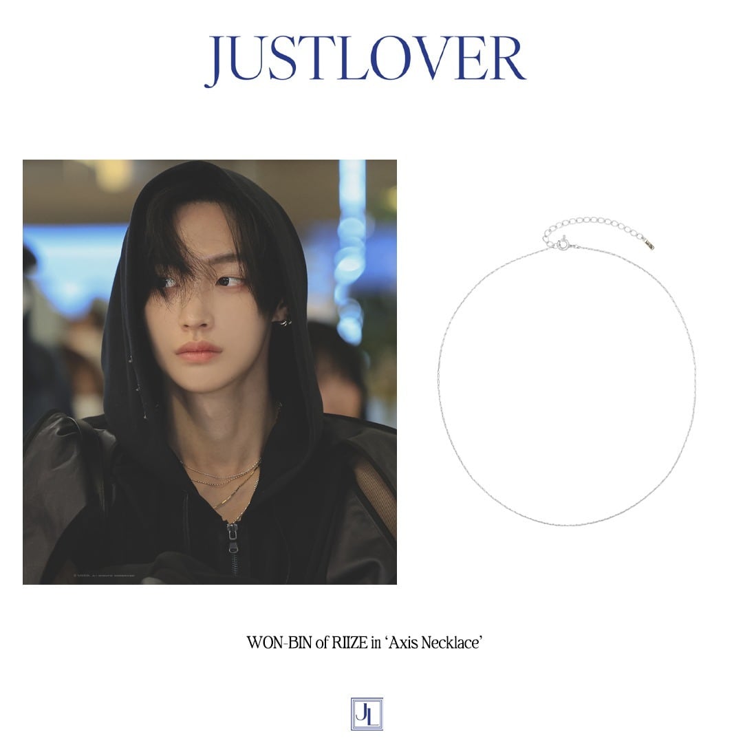 ☆RIIZE ウォンビン 着用！！【justlover】Axis Necklace - Silver925