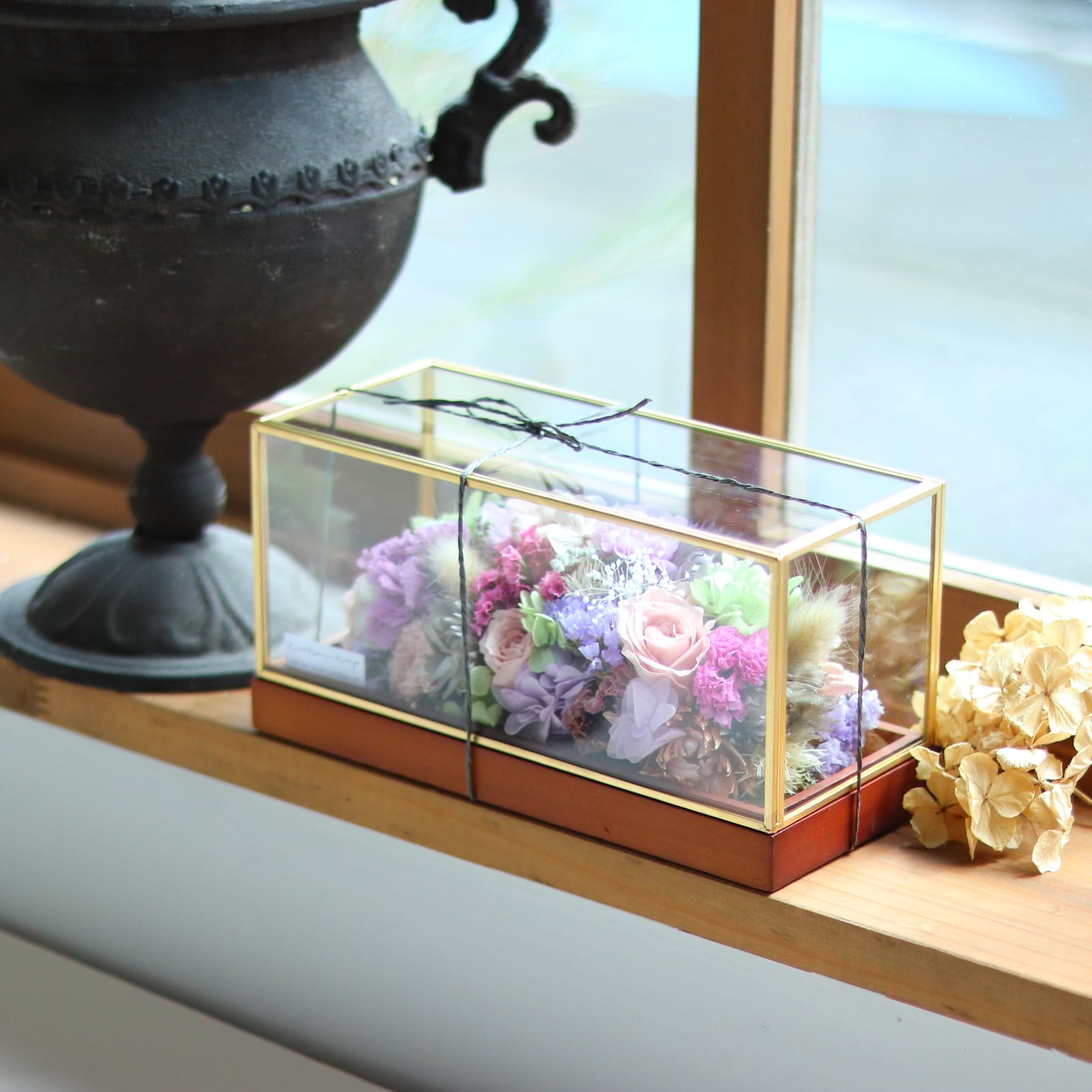 お花 フラワーボックス ドライフラワー ガラスケース お取り寄せ