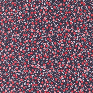 限定数2！55 X45cmカット販売  USAコットン サマータイム　小花/ネイビー