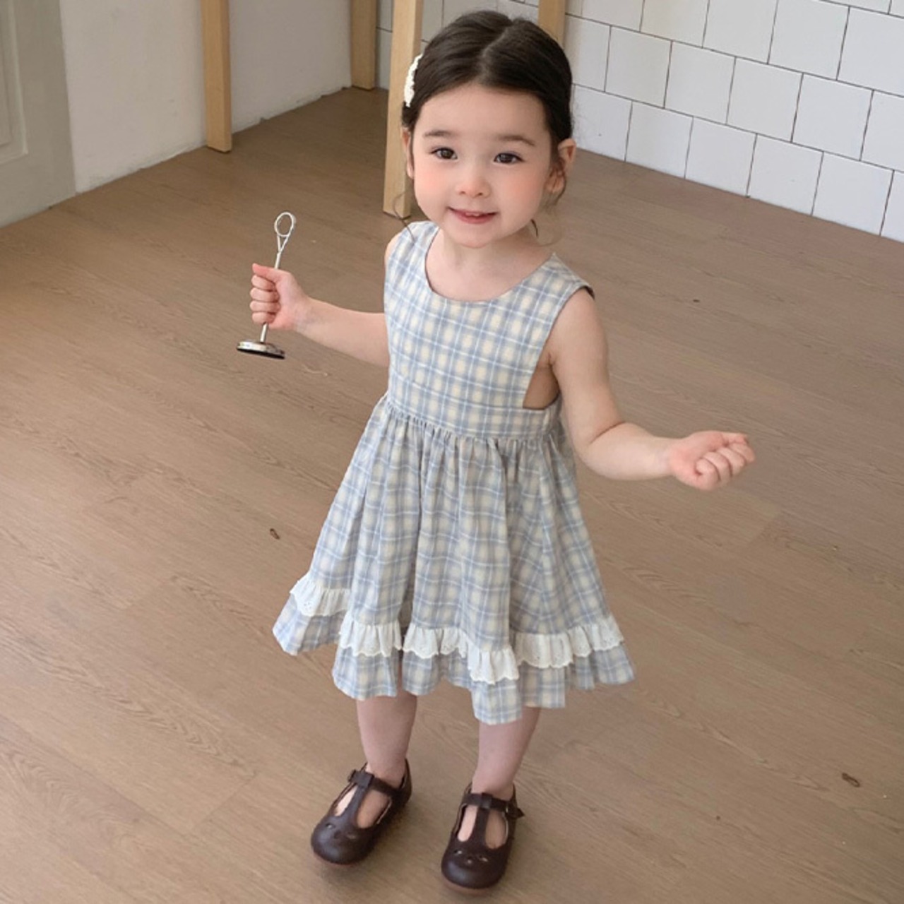 ☆ロンパースワンピースのページ☆2026夏※JENNY☆ベビー用チェック柄 