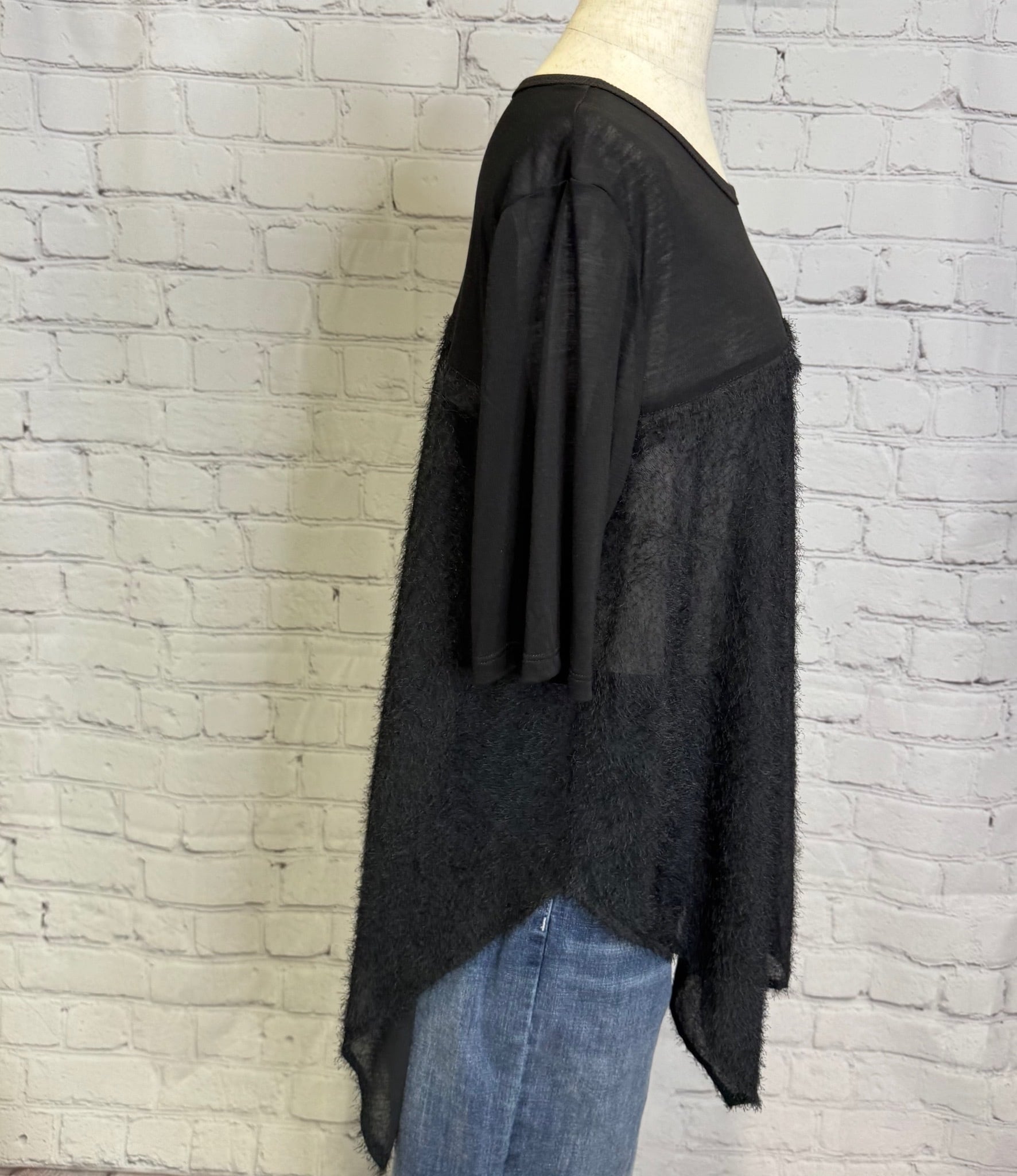 CYAN TOKYO シアントーキョー スクエアヘムフェザーコンビTOPS 601474