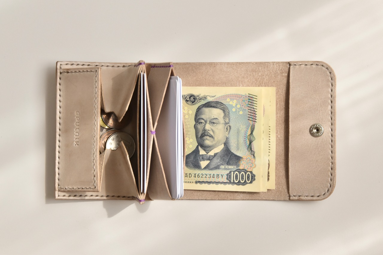 POPUP wallet "燦" / beige・画像4
