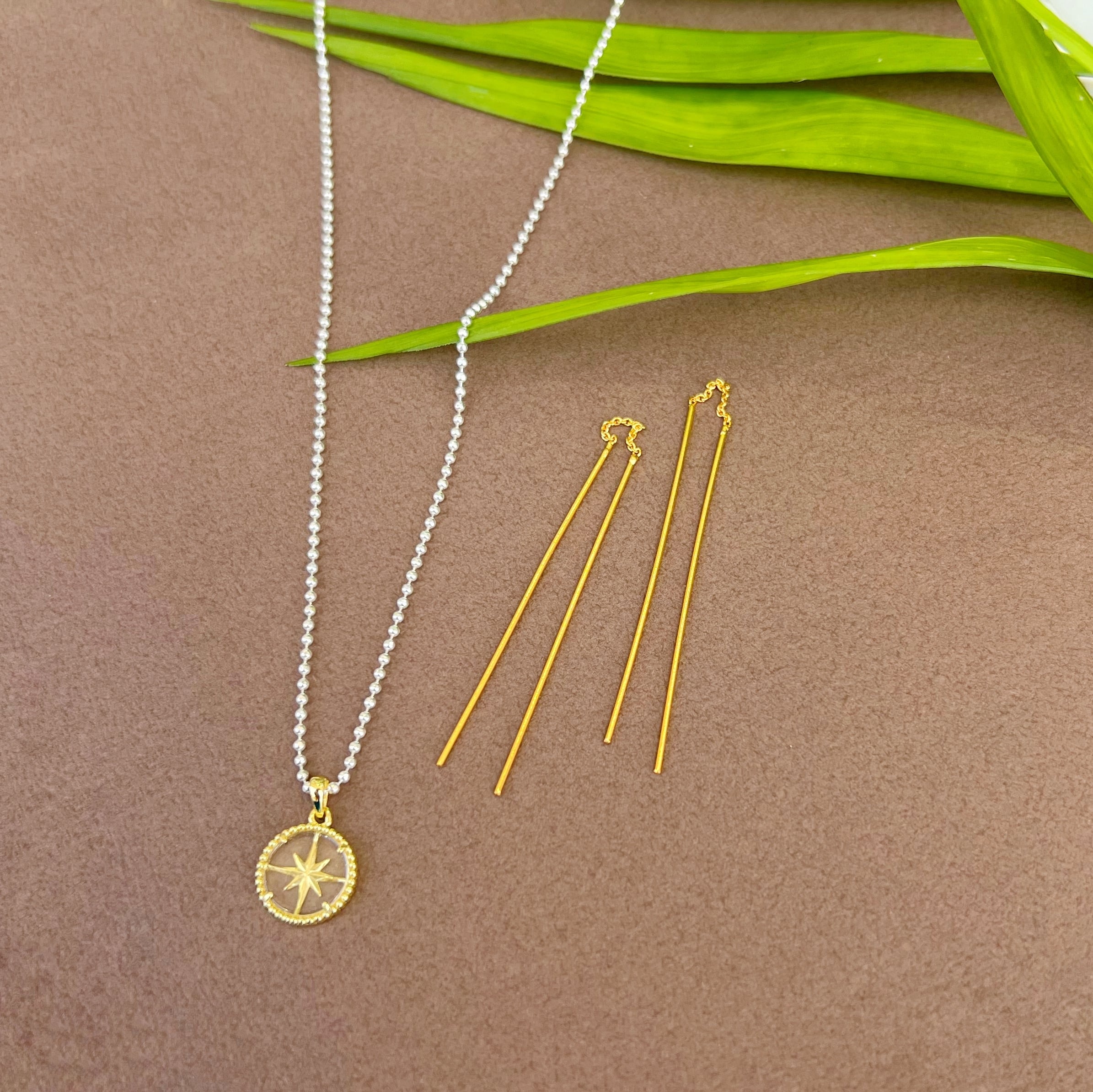 ゴールドアメリカンピアス3本セット ピンクゴールド／イエローゴールド コーティング アメリカン ピアス