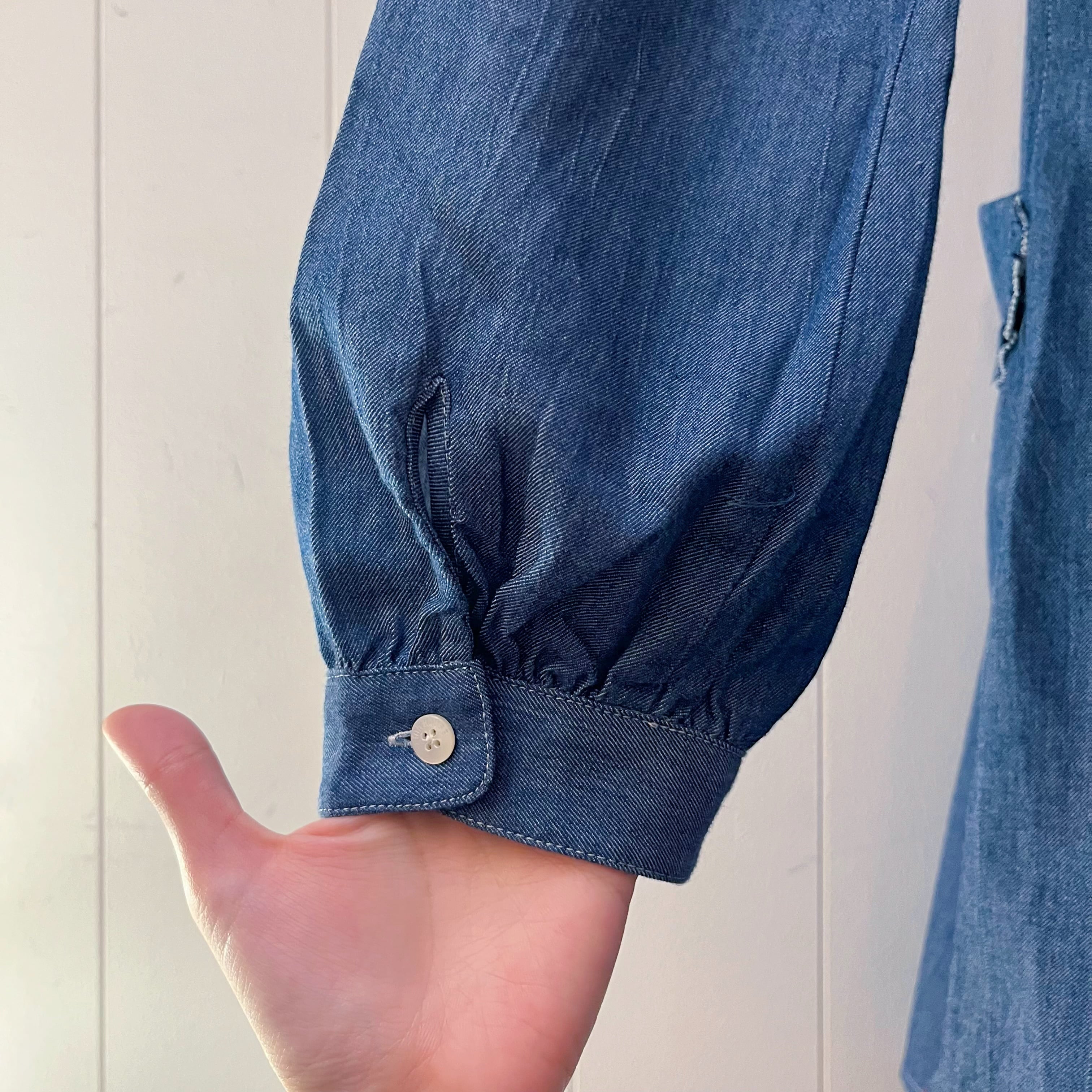 PINKHOUSE / frill pocket denim blouse