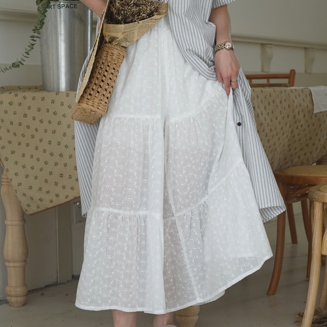 フラワーパンチグレースワイドパンツ　T0228