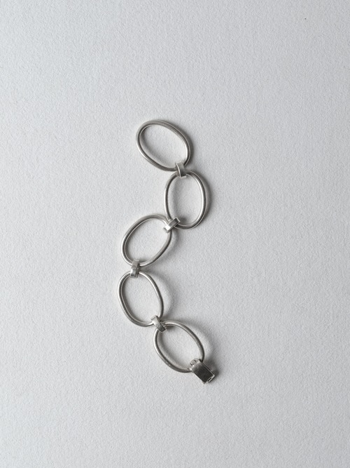 French Silver 800 Oval Link Bracelet